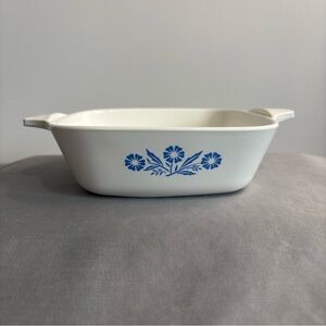 CorningWare Petite Pan P-41 Blue Cornflower Small Casserole Dish Vintage
